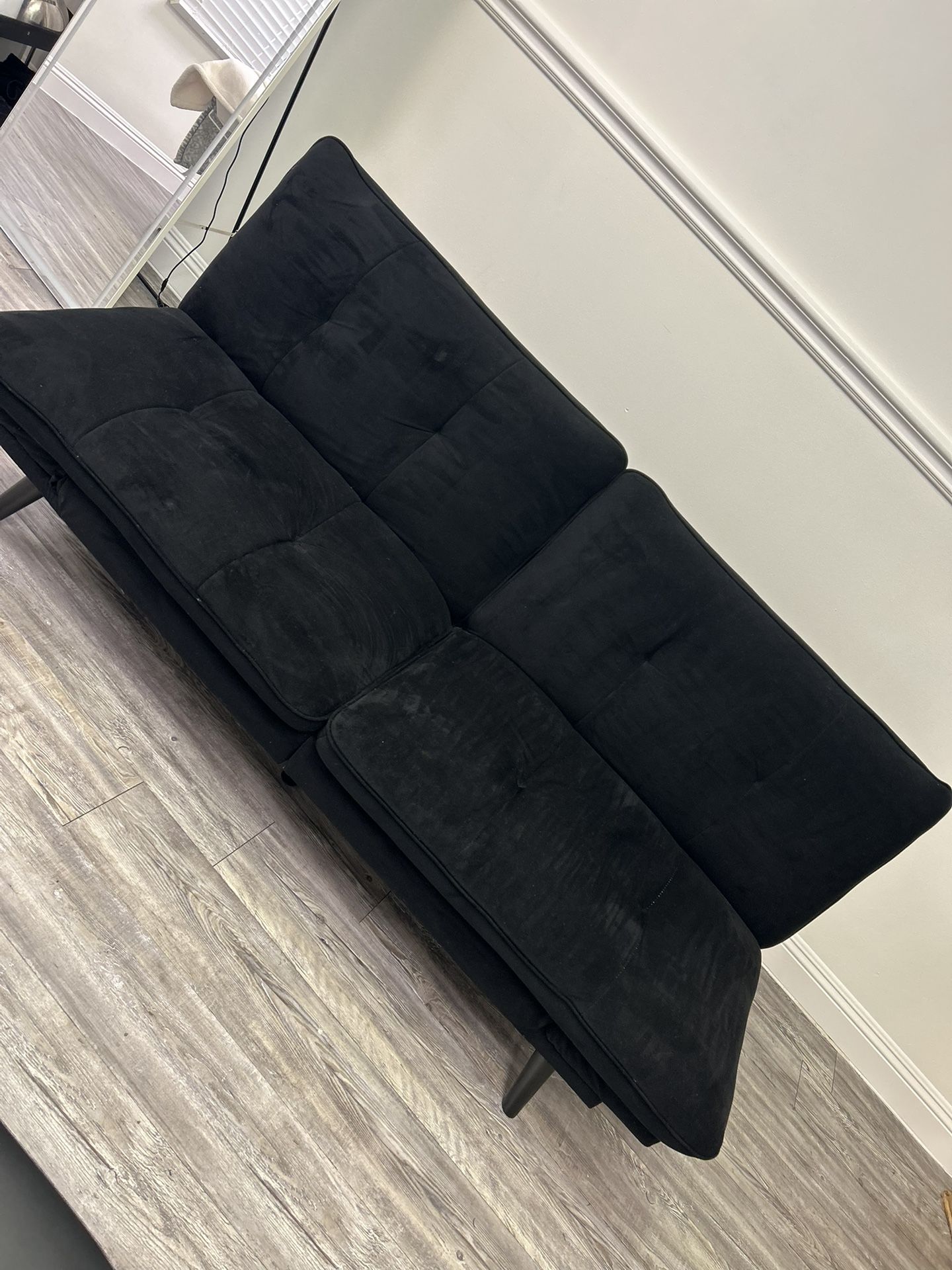 black futon couch