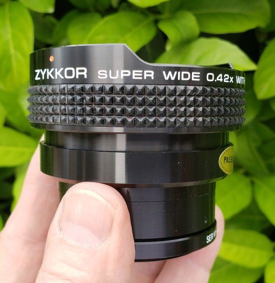 Vintage ZYKKOR Super Wide 0.42X with Macro Camera Lens w Case Japan SER VII-49m