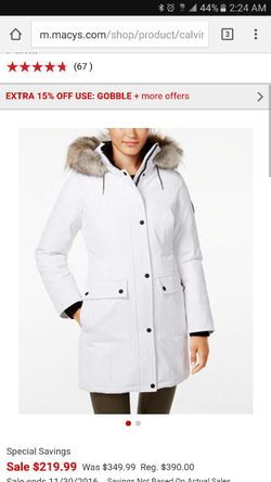 Women's Calvin Klein Perfomance Coat..... Size......(X-Large)