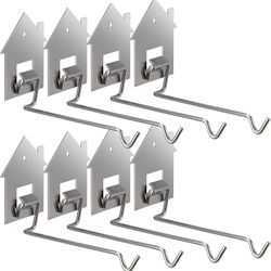 Garden Metal Plant Bracket Iron Wall Mount Lanterns Hangers for Hanging Bird Feeders, Lanterns, Wind Chimes, Planters, Outdoor Decoration Hooks（8ps）