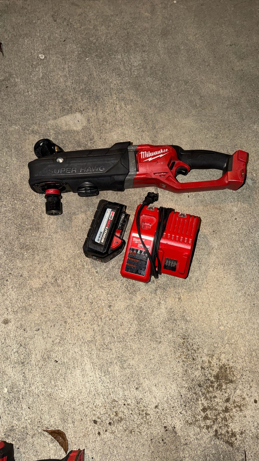 Milwaukee Super Hawg M18 Quick Lock & 6.0 Battery & Charger