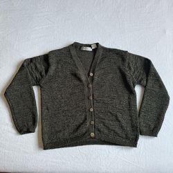 Green Button-up Cardigan