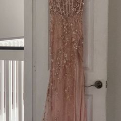 Beautiful Rose Gold Sequins Occasion Party Wedding Prom Birthday Cocktail Formal Dress 