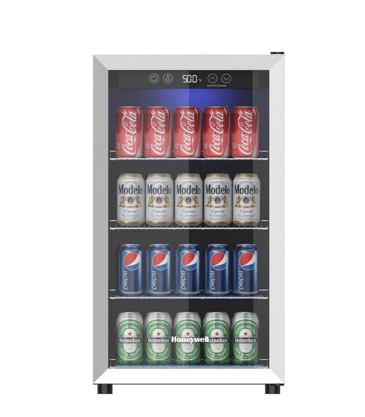 18.9 in. 115-Can Beverage Refrigerator and Cooler, in Stainless Steel, with Digital Thermostat