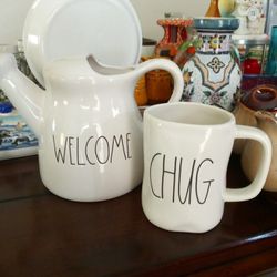 Rae Dunn Watering Can & Chug Mug
