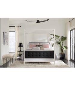 Soho Modern Canopy Bed - Queen - White - Dorel Home Products