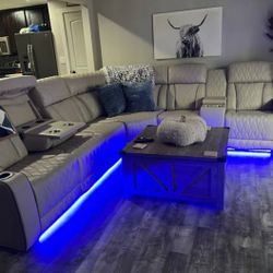 🆕 POWER Reclining Sectional Couch Sofa Set !