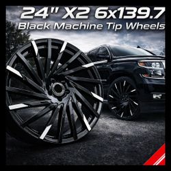 Brand New 24" SX X2 6x139.7 Gloss Black Machined Tip Wheels

Color: Gloss Black Machined Tips
 
