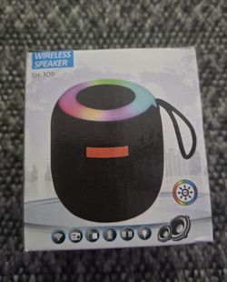 BLUE - Portable Outdoor Wireless Bluetooth Speaker - SH-309 Mini Sound System with RGB Night Light