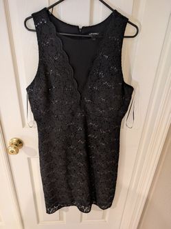 Short black lace dress
