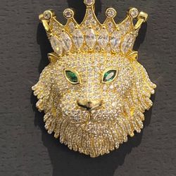 Lion Gold Pendant Plated 