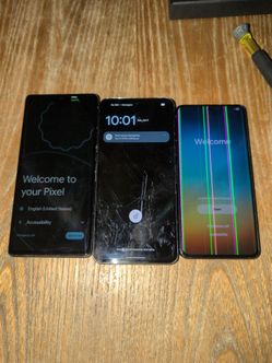 Lot of 3 - Pixel 7 Pro, Píxel 8 Pro & Galaxy S21 FE international