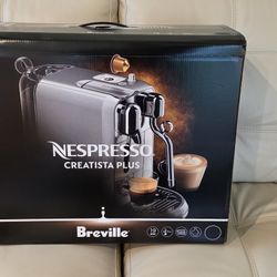 Breville Nespresso Creatista Plus Espresso Machine - Black Truffle - New
