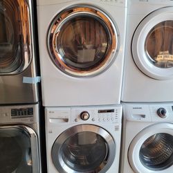 LG Front Load Washer And Stackable Gas Dryer Set 