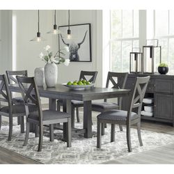 Myshanna Gray Dining Room Set / 7pc