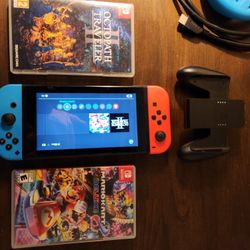 Nintendo Switch Console - Original + 2 Games