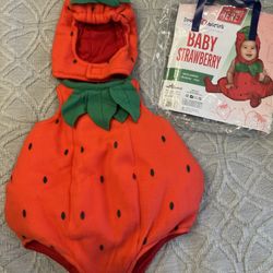 New Baby Strawberry Costume 6-12 Mos 