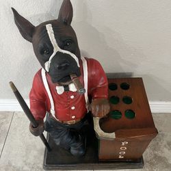 Billiards Dog Pool Cue Stick And Pool Ball Holder