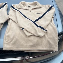 Old Navy Jackets With Zipper XXL and Small Tan Black Trim