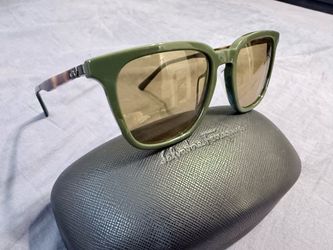 Salvatore Ferragamo Green Square Sunglasses