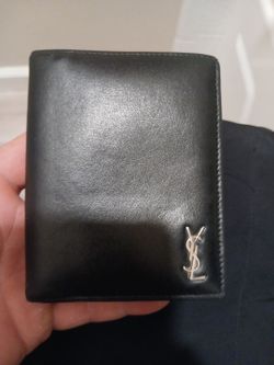 Saint Laurent YSL Black Leather Bifold Wallet