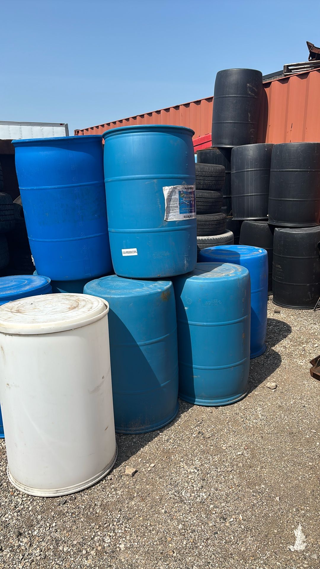 Plastic 55 Gallon Drums