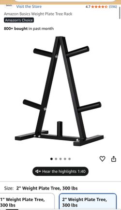 Amazon Basics Weight Plate Tree Rack