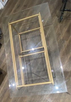 Gold glass table