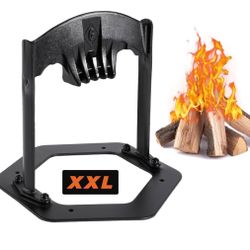 Gardguard XXL Firewood Kindling Splitter Stand with Cover-Cast Steel Manual Log Splitter Wedge, Heavy Duty Wood Splitter Tool,