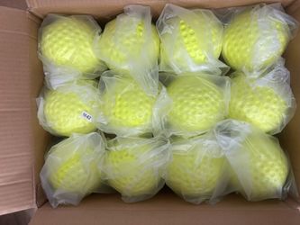 Champion 12” Pitching Machine Dimple Softballs – 12 Pack