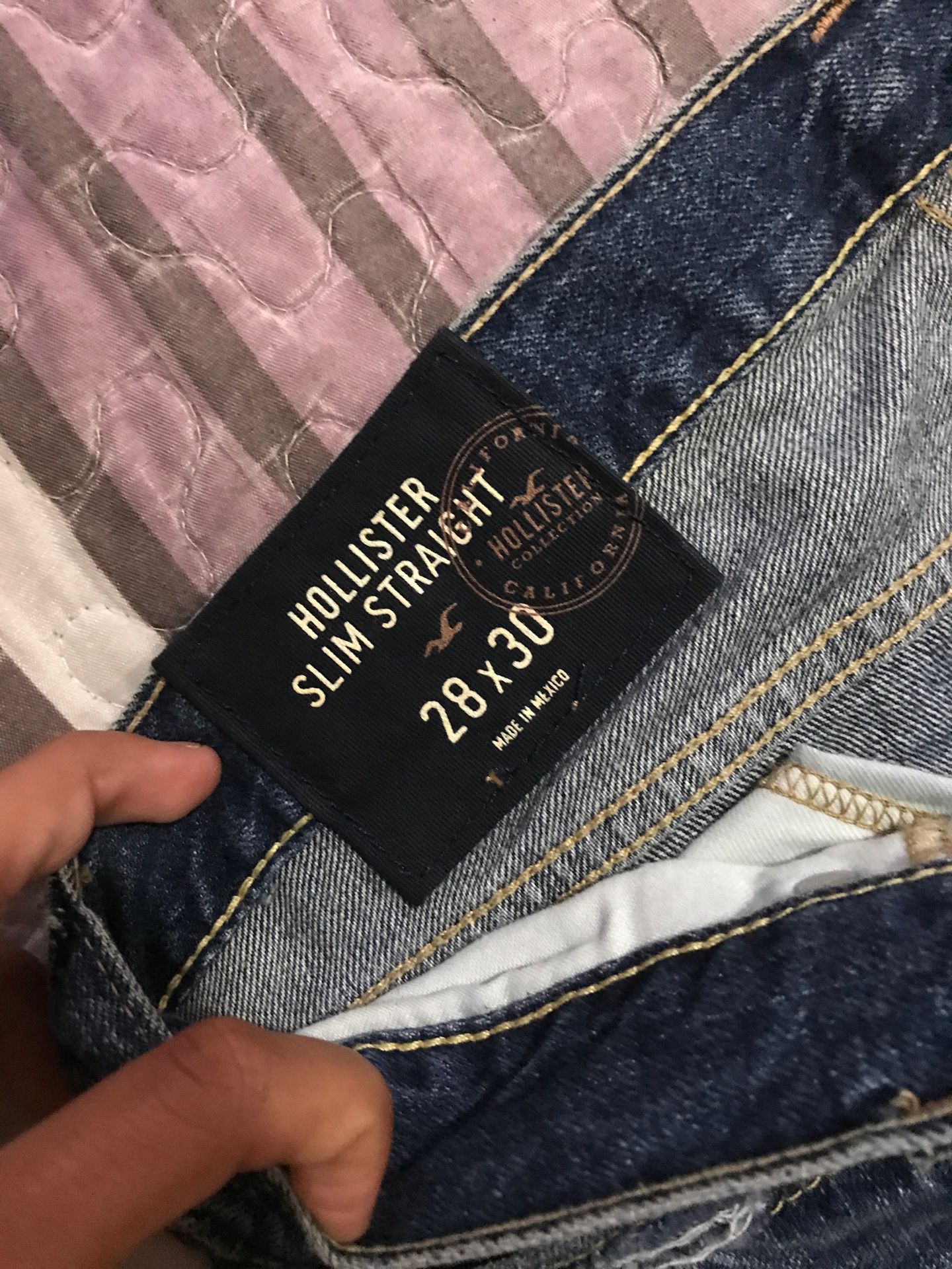 28x30 slim straight hollister pants new !