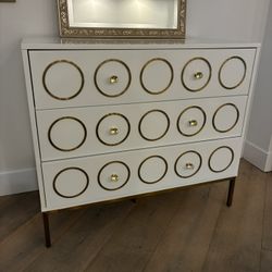 White & Gold dresser 