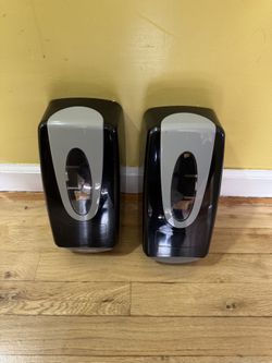 Wall-Mount Soap Dispensers - Commercial Manual Push Type - Set of 2