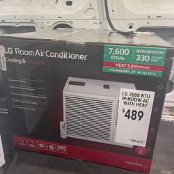 LG room air conditioned/heater 7600 btu