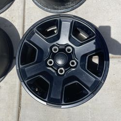 Set Of 4 Blacked Out Jeep Stock Rims Size R17 Last Pick To Tires That Where On Them Best Offer Takes Them No Low Ballers Open The Trades
