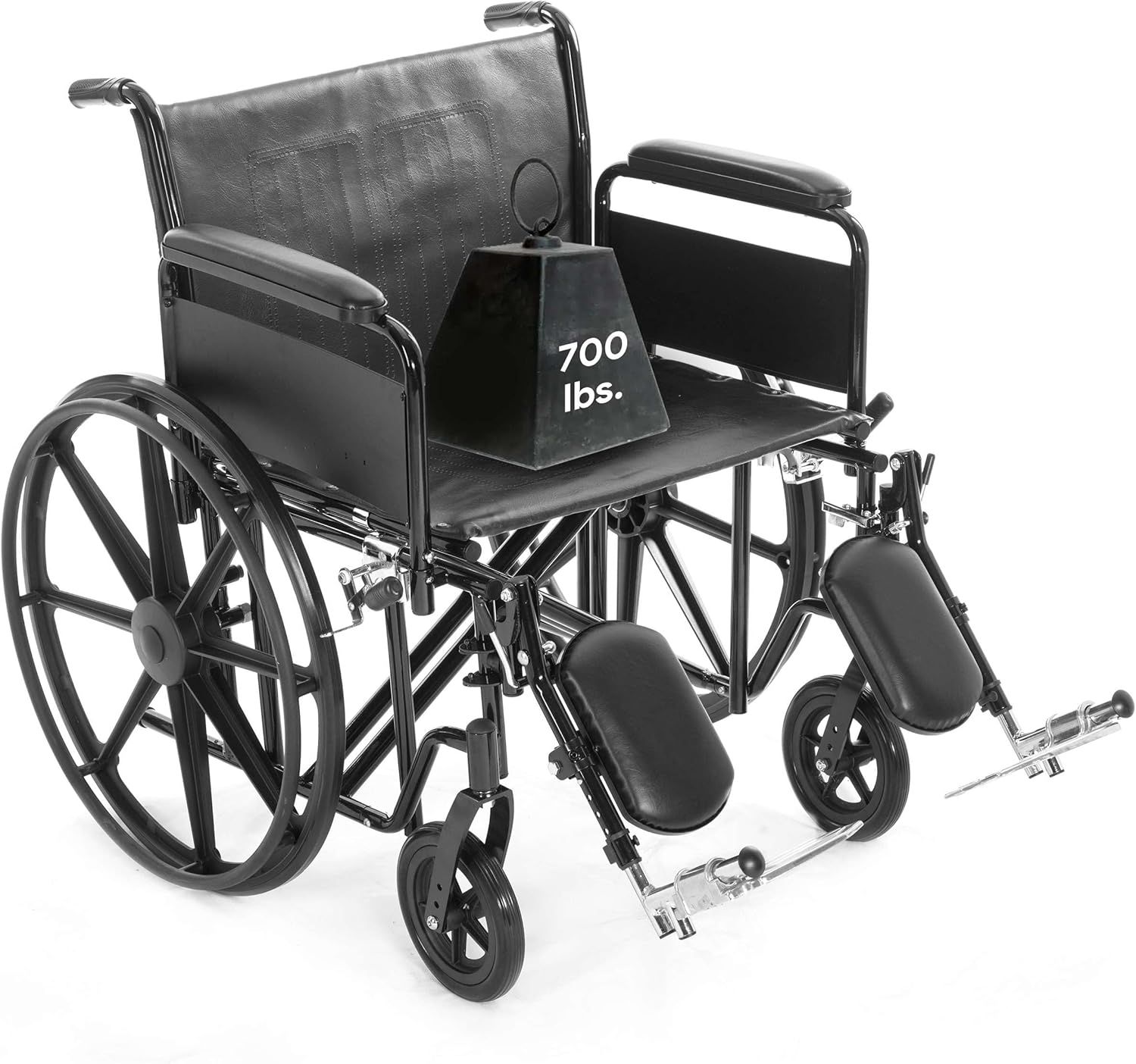 ProHeal 30"" Heavy Duty Bariatric Wheelchair for Adults - Black 