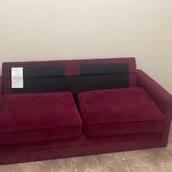 Open To Negotiations Red Pullout Bed/ Couch Need It Gone Next Week( NO Delivery, Pickup Only