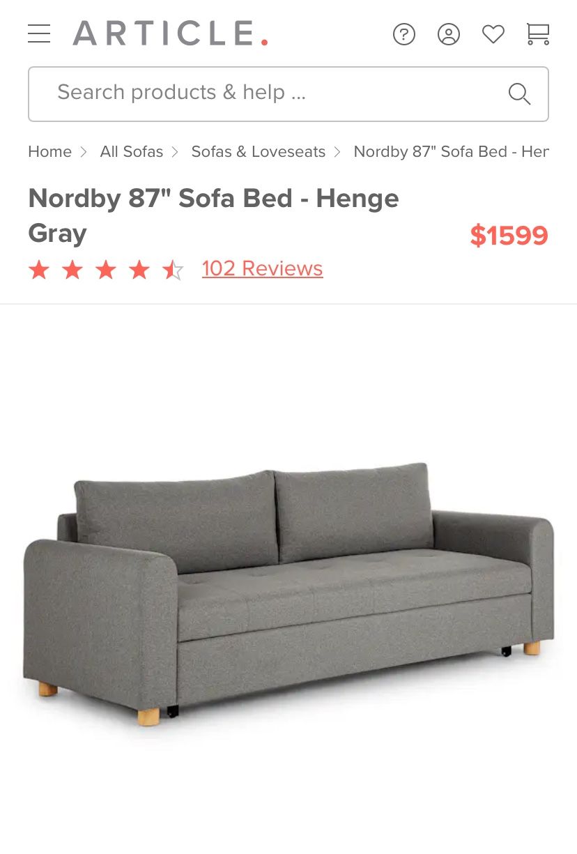 Sofa Bed $400