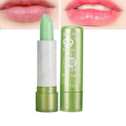 Aloe Vera Lipstick, Aloe Vera Lipsticks, Color Changing Long Lasting Moisturizing Lip Balm, Nutritious Moisturizing Repair Lip and Lip Care for Dry Li