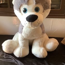 Giant Wolf Carnival Size Stuffed Animal, Teddy Bear, Stuffed Wolf,