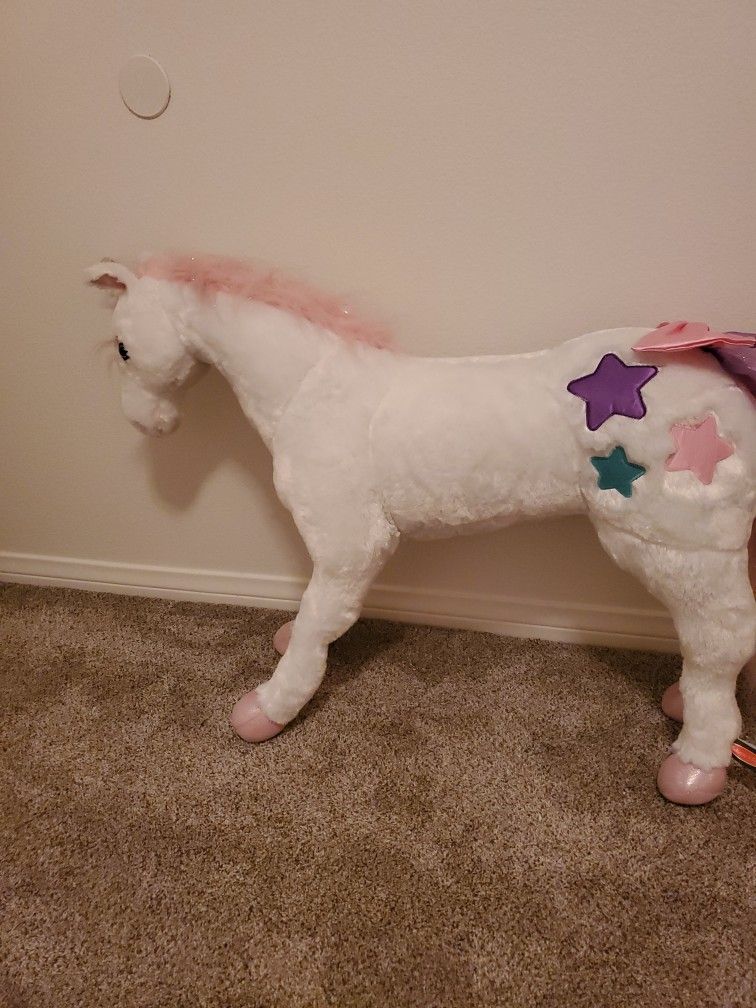 Large plush unicorn