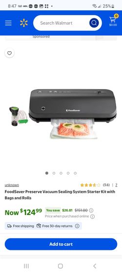 FoodSaver Preserve Vacuum Sealing System $80