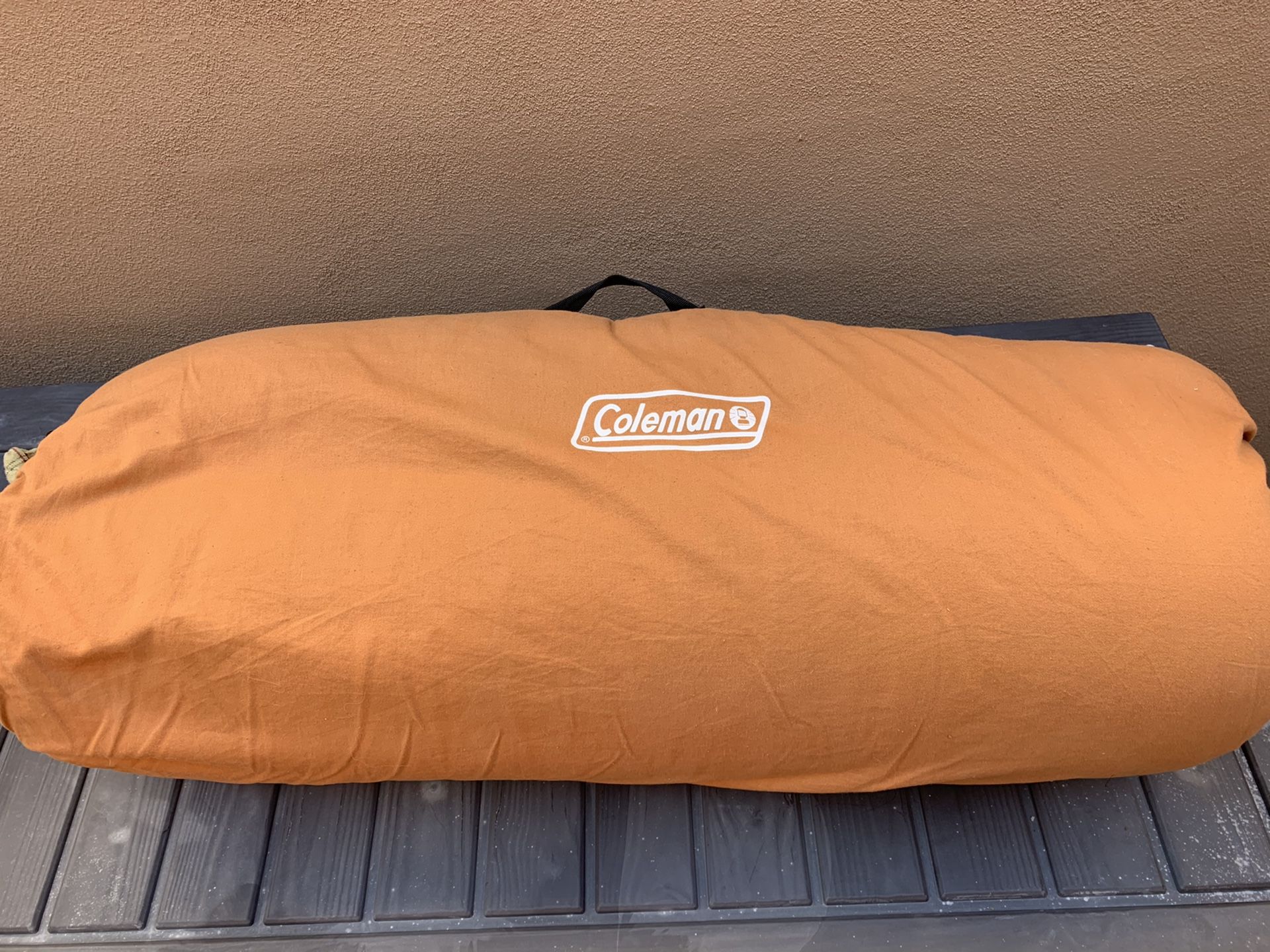 Vintage Coleman Double Sleeping Bag with Flannel Duck Lining - Original Owner gently used- can make two single sleeping bags, or attach for double!