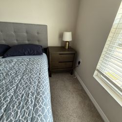 Tempur-Pedic Mattress And Metal Base Queen Size.