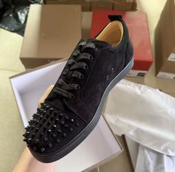 Black Red Bottom Spiked Sneakers (Men’s)