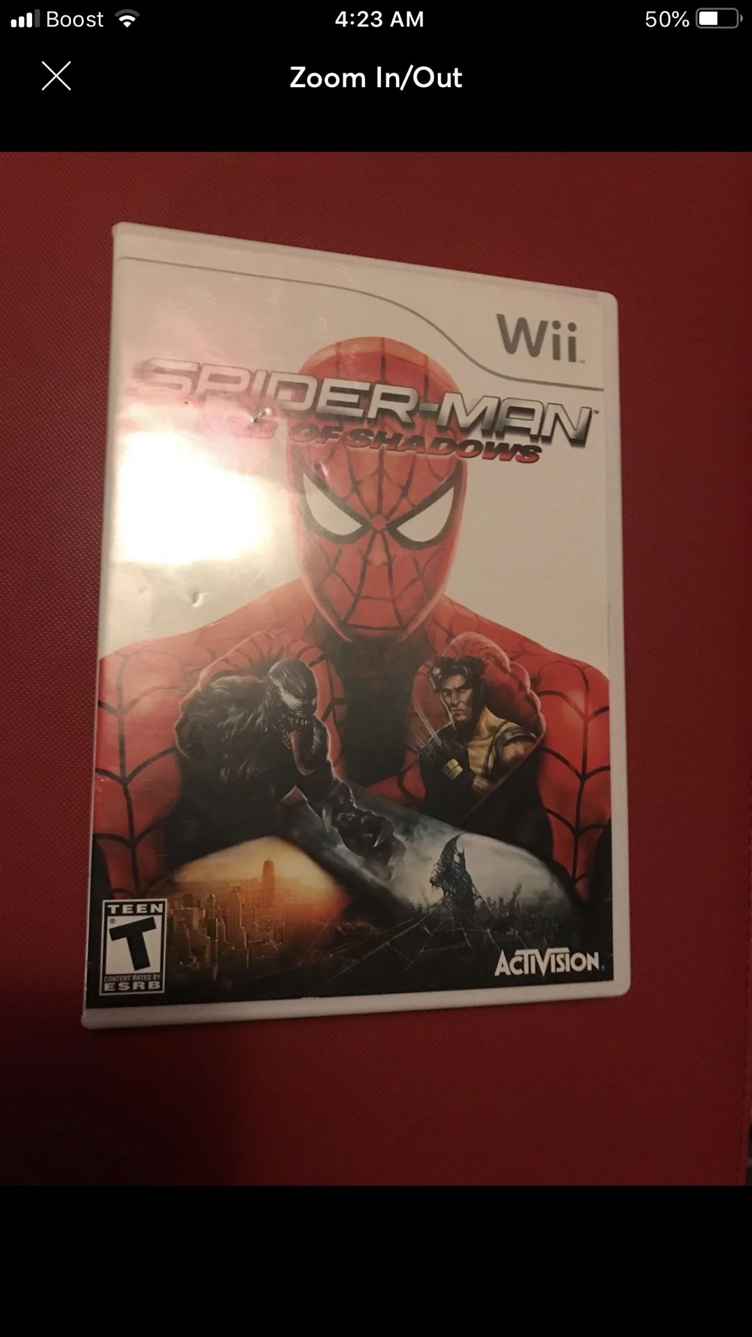 Spider man web of shadows Wii