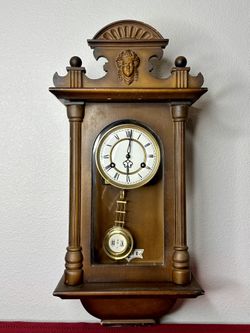 20th Century Vintage Wooden Wall Clock – Pendulum Regulator Made in Germany Work