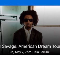 21 Savage Dream Tour Tickets 