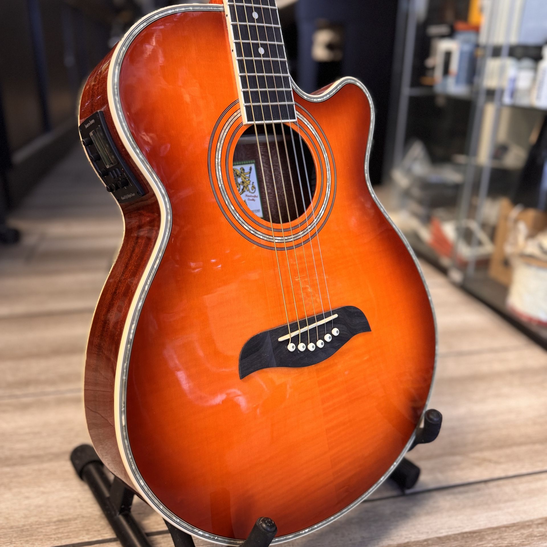 GREAT DEAL - Oscar Schmidt Acoustic Electric Guitar OG10CEFYS-A