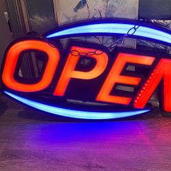 Sign Open Light 32Lx18 H 